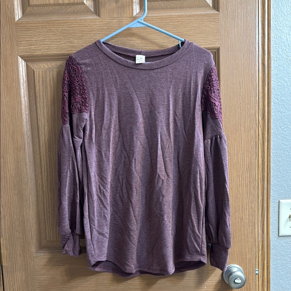 Women's Purple Long Sleeve Top